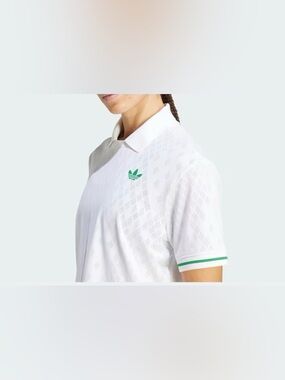 Adidas [M] Tennis Pro Women's Climacool Cropped Polo Shirt White/GreenJM4734